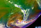 Frente fria provoca temporais, ventos de até 85 km/h e queda brusca de temperatura no Paraná