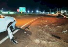 Acidente entre Amarok e Virtus deixa homem ferido na PR-182, em Maripá