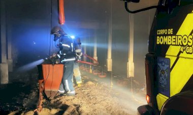 Bombeiros de Palotina controlam incêndio em aviário em Maripá