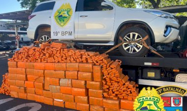 19º BPM apreende quase  duas  toneladas e meia de maconha e armamento  em Marechal e Toledo