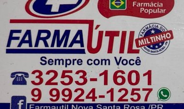 Farmaútil do Miltinho segue de plantão  em Nova Santa Rosa