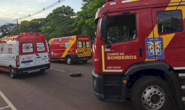 Idoso fica ferido em acidente no centro  de Marechal Cândido Rondon