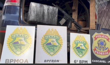 Ação integrada apreende mais de uma tonelada de maconha e fuzil em Santa Tereza do Oeste