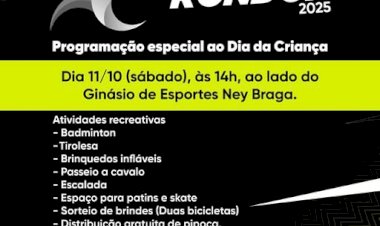Agita Rondon encerra edição 2025 com programação especial alusiva ao Dia da Criança