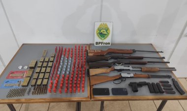 BPFRON prende dois homens e apreende  arsenal de armas de fogo e munição em Marechal Cândido Rondon