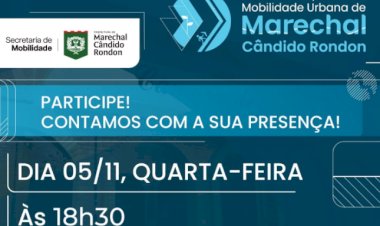 Mais uma Audiência Pública do Plano de Mobilidade Urbana acontece hoje (05)em Marechal Cândido Rondon