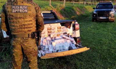 BPFRON e PF/NEPOM estouram depósito  de  contrabando e recuperam veículo furtado em Marechal Cândido Rondon