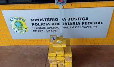 PRF apreende mais de 83 quilos de cocaína escondidos em pneus de carreta na BR-277, em Cascavel