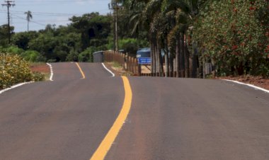 Asfaltamento e sinalização são concluídos nas Linhas Bandeirantes e Concórdia