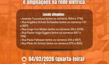 Copel fará desligamento programado de energia nesta quarta-feira em Nova Santa Rosa