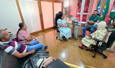 Prefeito Adriano Backes recebe moradora que completará 113 anos em Marechal Rondon