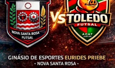 Nova Santa Rosa Futsal enfrenta Toledo em amistoso nesta terça-feira