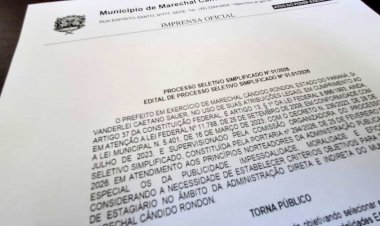 Prefeitura de Marechal Rondon abre PSS para contratação de estagiários na educação