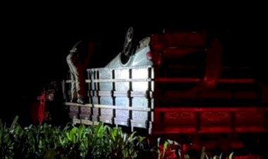 Jovem fica ferido após capotamento na PR-495 entre Entre Rios do Oeste e Santa Helena