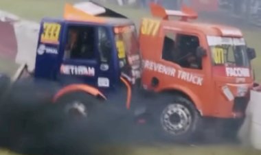 Maripá: piloto Duda Conci sofre acidente na Fórmula Truck no Uruguai