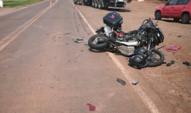 Motociclista e passageira ficam feridos em acidente na  região