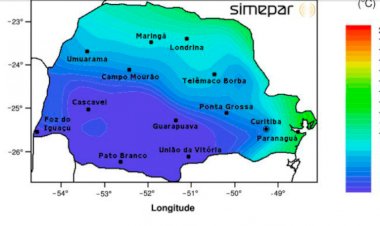 Paraná registra o amanhecer mais frio do ano e temperaturas podem cair ainda mais nesta segunda-feira