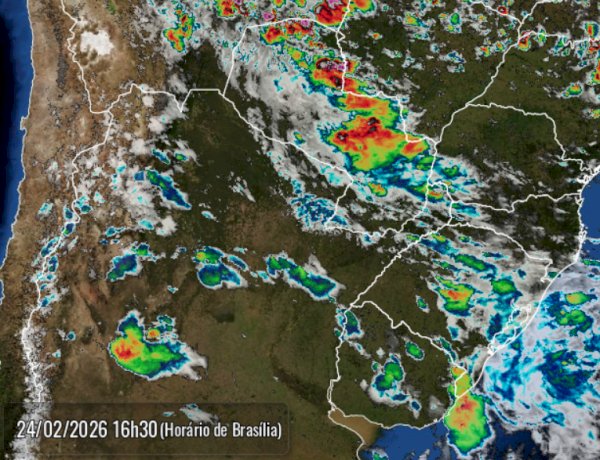 Sistema frontal avança sobre o Oeste do Paraná e eleva risco de temporais nesta terça (24)