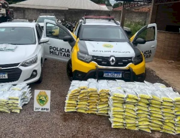 Polícia Militar apreende 302 kg de agrotóxicos contrabandeados em Terra Roxa