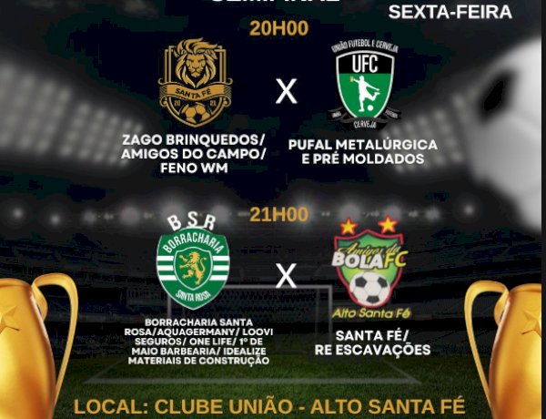 Semifinais do Campeonato de Futebol Suíço agitam Nova Santa Rosa nesta sexta-feira