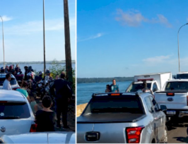 Acidente com morte é registrado na Ponte Ayrton Senna, em Guaíra, um caminhão placa de Toledo pode estar envolvido