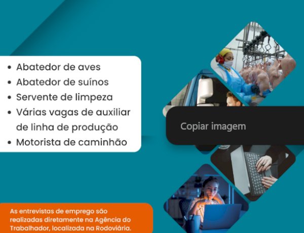 Agência do Trabalhador de Nova Santa Rosa divulga novas oportunidades de emprego