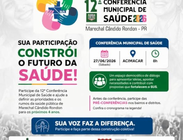 Pré-Conferências de Saúde começam na próxima semana em Marechal Rondon
