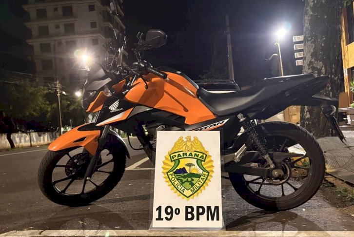 Motocicleta é recuperada minutos após assalto a mão armada em Marechal Rondon