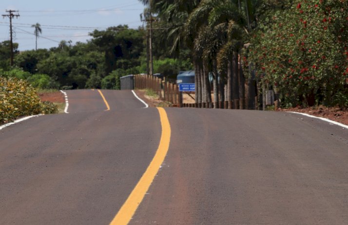 Asfaltamento e sinalização são concluídos nas Linhas Bandeirantes e Concórdia