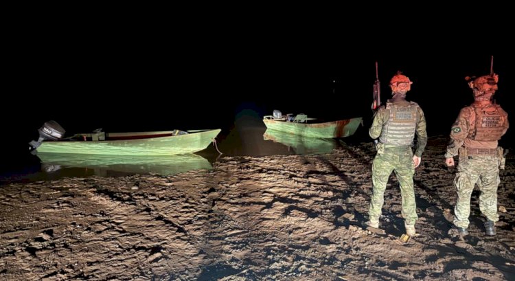 Mais de uma tonelada de maconha é apreendida em porto clandestino de Santa Helena