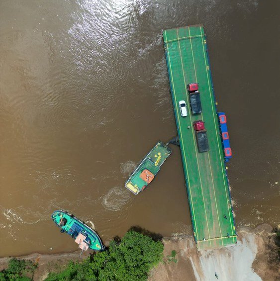 Interdições e falta de segunda balsa agravam situação na BR-272 entre Guaíra e Francisco Alves