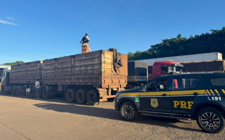 PRF apreende 150 mil maços de cigarros contrabandeados em Marechal Rondon