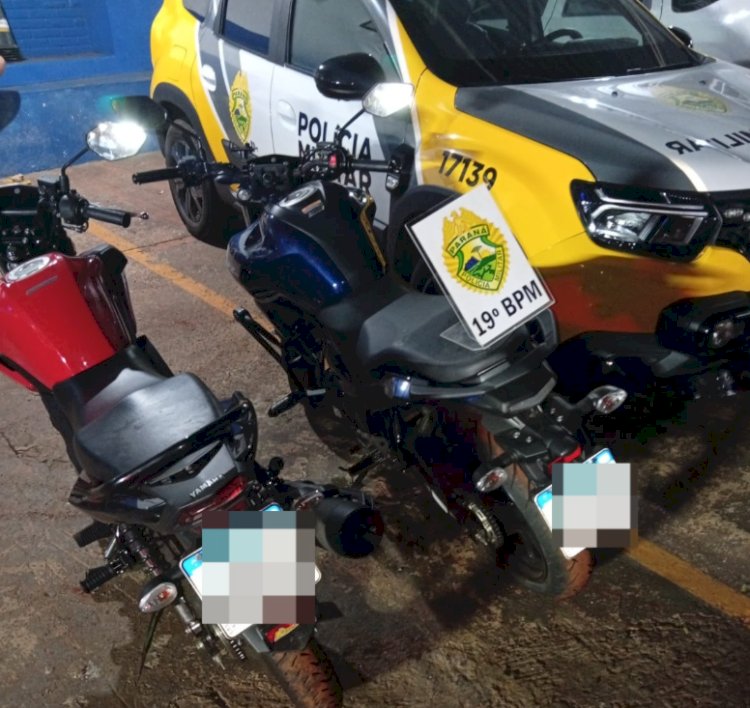 Motocicletas furtadas são recuperadas em área rural de Marechal Cândido Rondon