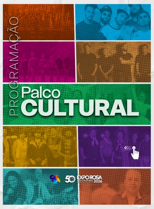 Palco Cultural terá shows e atrações variadas na Expo Rosa 2026