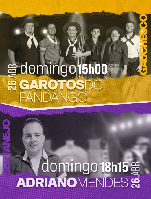 Palco Cultural terá shows e atrações variadas na Expo Rosa 2026