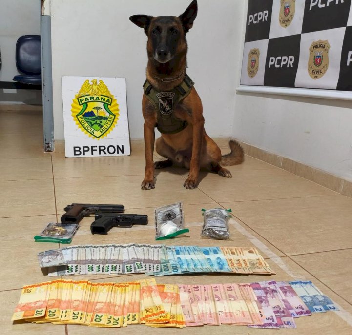 BPFRON apreende drogas, arma e munições durante abordagem em Marechal Rondon