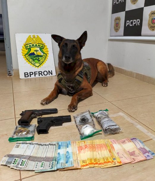 BPFRON apreende drogas, arma e munições durante abordagem em Marechal Rondon