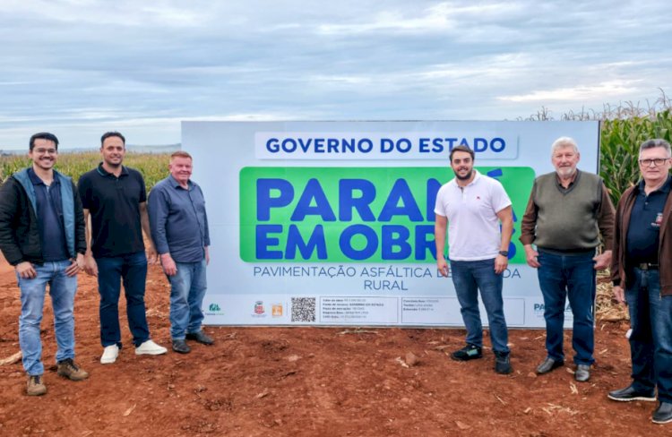 Deputado Felipe Francischini visita Nova Santa Rosa e acompanha obra na Linha Jundiaí