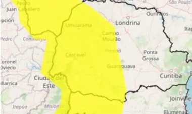 Inmet emite alerta de tempestade para 223 cidades do Paraná nesta segunda-feira