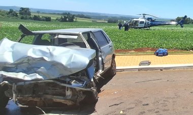 Acidente na PR-488 deixa três pessoas feridas em Santa Helena