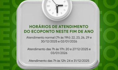 Ecoponto terá horários especiais de atendimento no fim de ano em Marechal Cândido Rondon