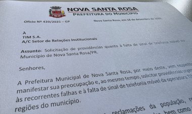 Prefeitura cobra providências da TIM por falhas no sinal de telefonia em Nova Santa Rosa