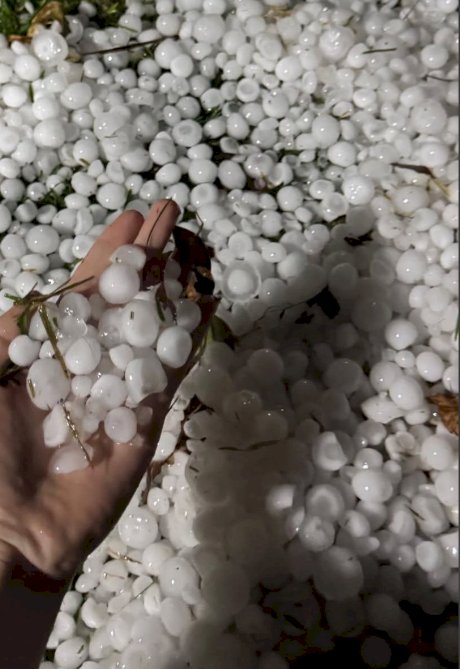 Chuva  já atinge media de 50 mm e granizo no PY