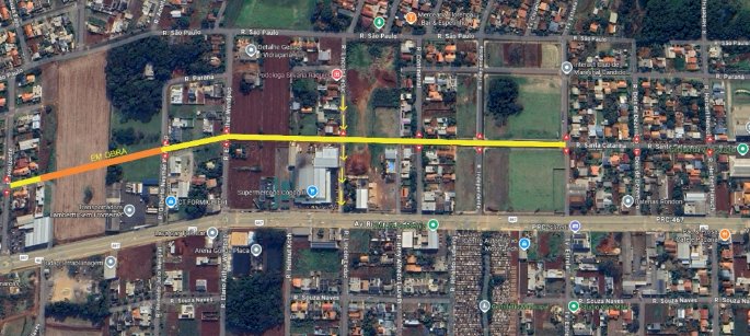 Atenção, motoristas: mudanças na preferência de vias com a abertura da Rua Santa Catarina