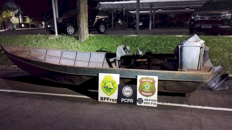 Mais de uma tonelada de maconha é apreendida em embarcação em Santa Helena