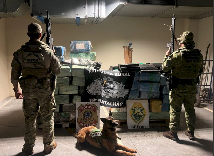 Atualizado: Homem é preso e mais de 1,5 tonelada de drogas são apreendidas em chácara de Nova Santa Rosa