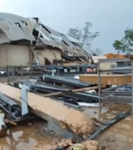 Temporal causa estragos e deixa três pessoas feridas em  cidade do Mato Grosso