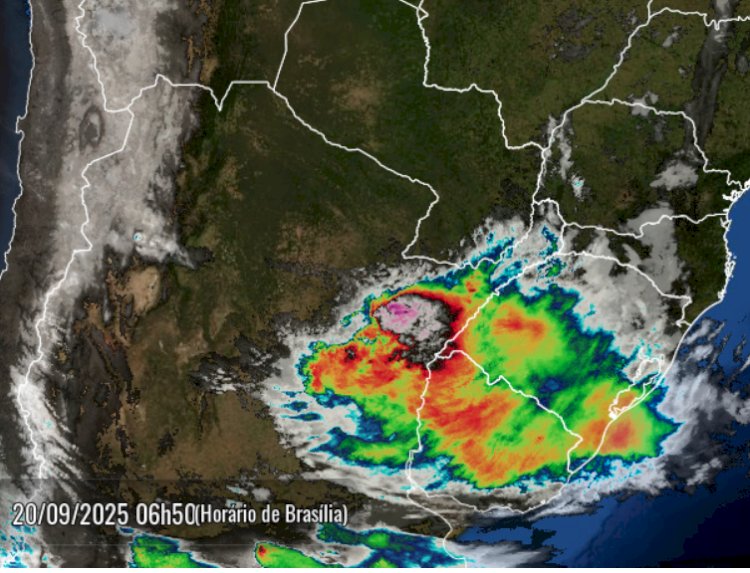 Previsão de chuva  com vento do sul a 26 km por hora e frio   segunda-feira (22)