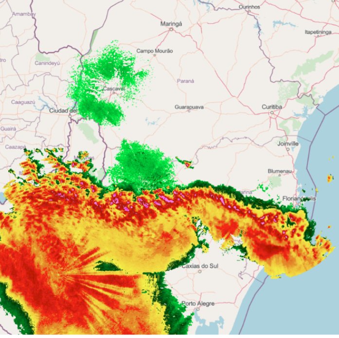 Meteorologia  prevê  Frente fria com  temporais, chuva de granizo