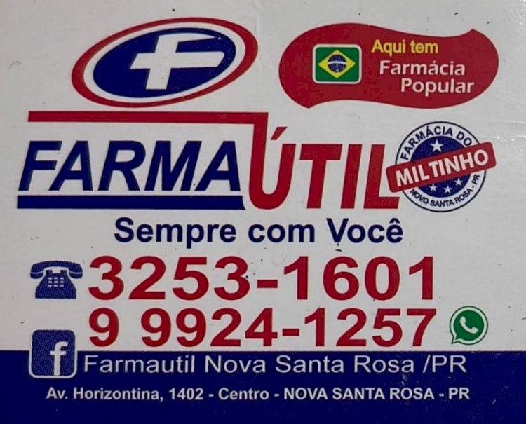 Farmaútil do Miltinho segue de plantão  em Nova Santa Rosa